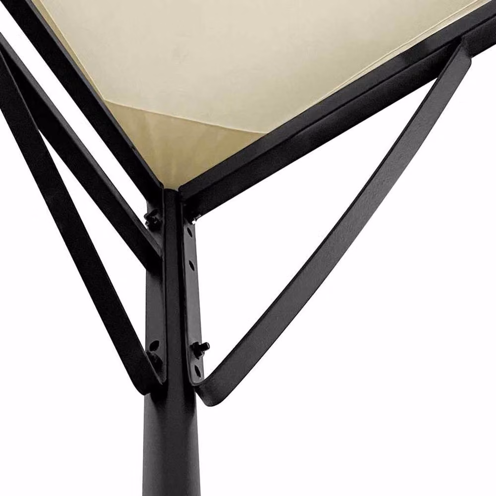 Berkfield Home Canopy in Beige with Steel Frame and Polyester Fabric, 4 x 3 m – 4