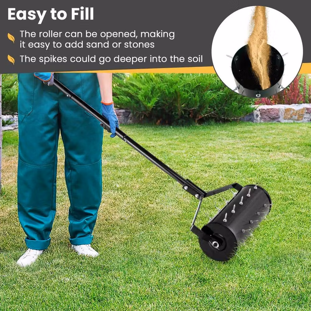 Kelvenix Heavy Duty Manual Lawn Aerator in Black – 4