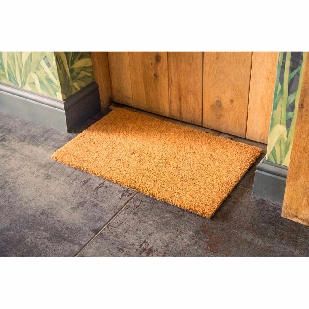 PAWNORA Heavy Duty Coir Entrance Mat in Brown, W: 60 cm, D: 90 cm – 3
