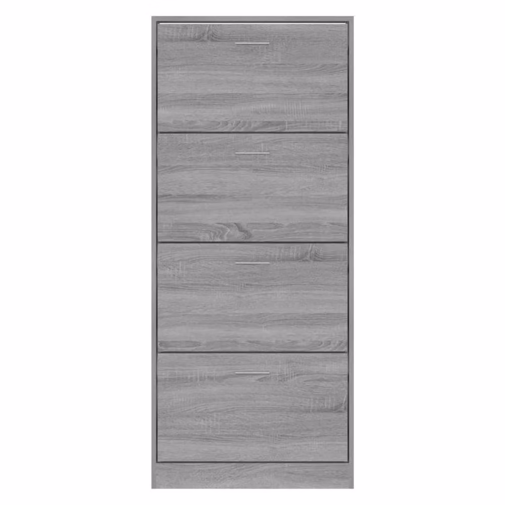 Berkfield Home Grey Sonoma Shoe Cabinet with Tilting Compartments, W/D/H: 63 x 24 x 147 cm – 2