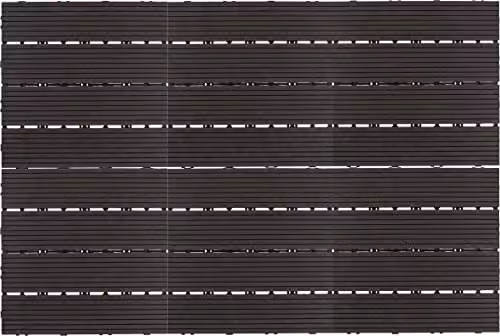St Helens Home & Garden Interlocking Composite Patio and Deck Tiles, Dark Grey (6 Pack)