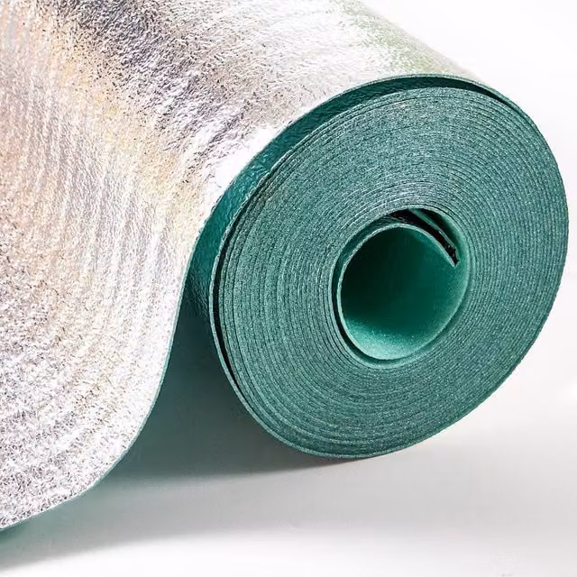 Vinyl Flooring UK 3mm Foil Laminate Underlay with Damp Proof Membrane, Silver, W/L: 1m x 15m – 1
