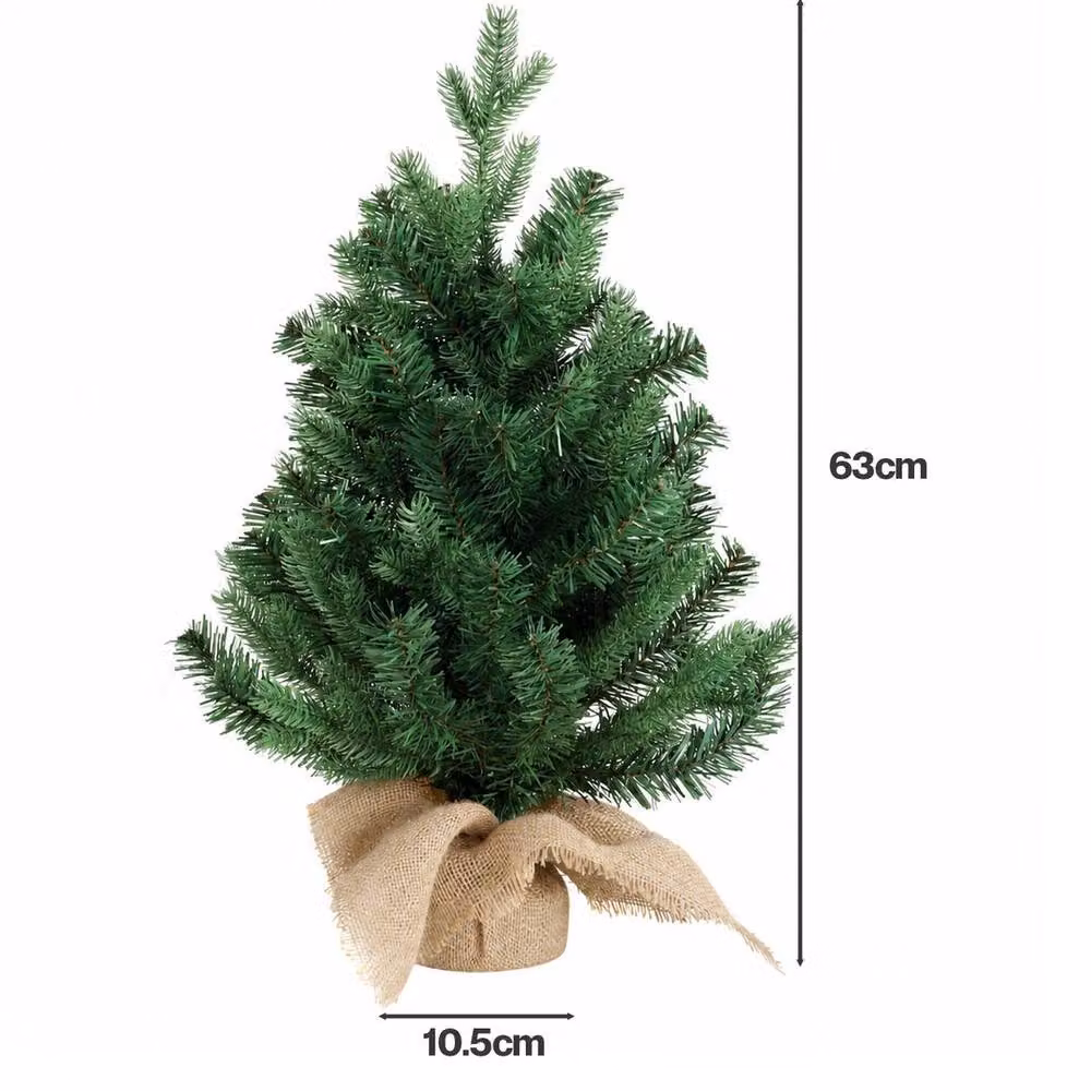 Santaco 63cm Green PVC Spruce Christmas Tree with Cement Base – 2