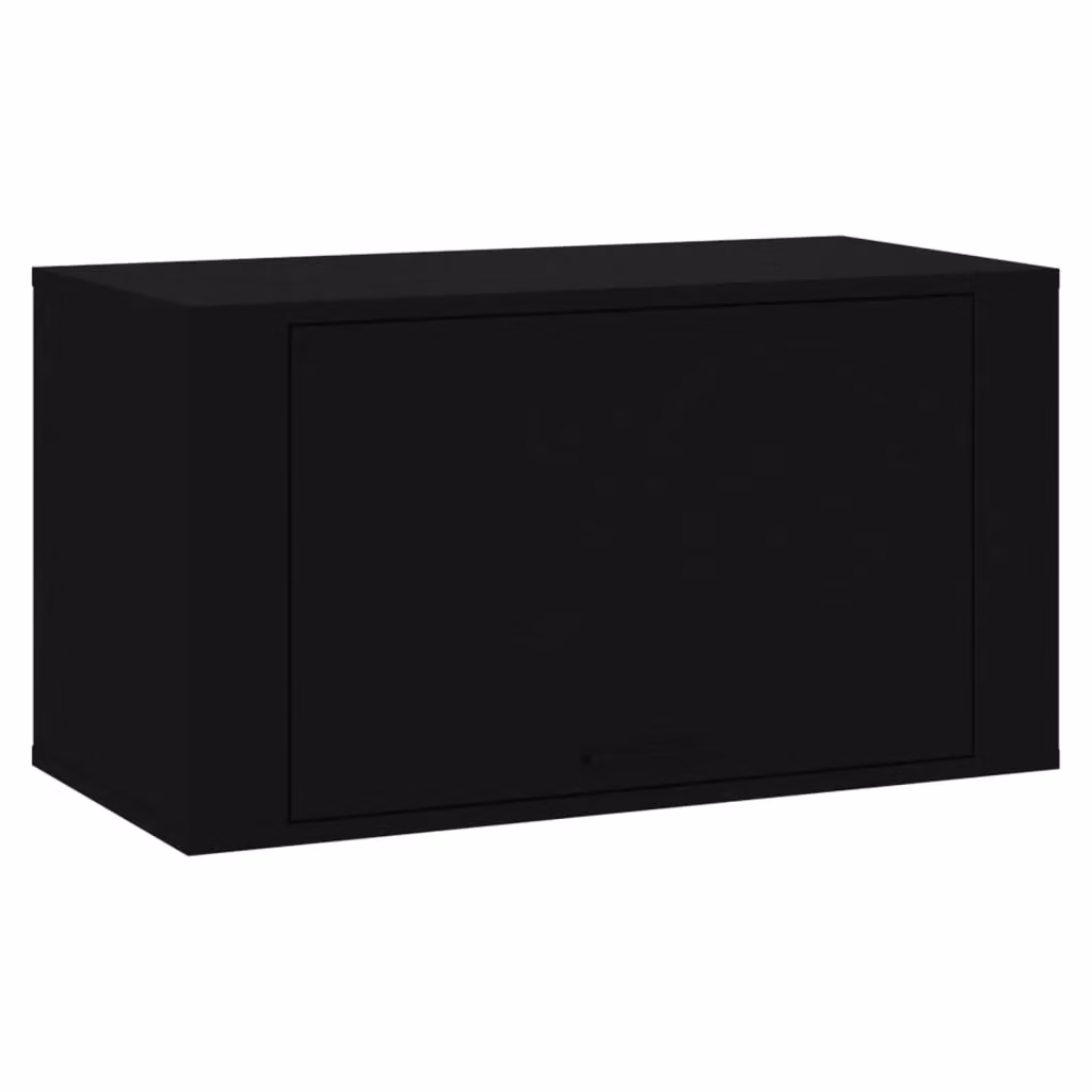 Berkfield Home Wall-mounted Modern Shoe Cabinet in Black, W/D/H: 70 x 35 x 38 cm – 2