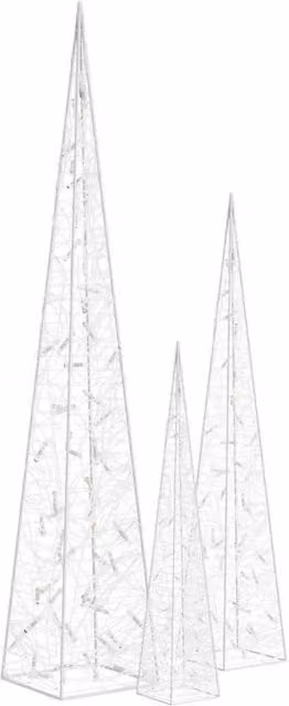 Berkfield Home Beautiful Blue Acrylic Decorative LED Light Cone Set