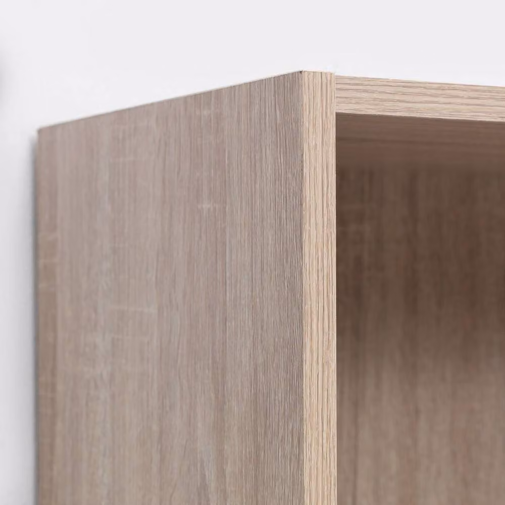 Timber Art Design 3 Tier Wide Bookcase and Display Shelving Unit in Brown with Adjustable Shelves, W/D/H: 106 x 30 x 80 cm – 3