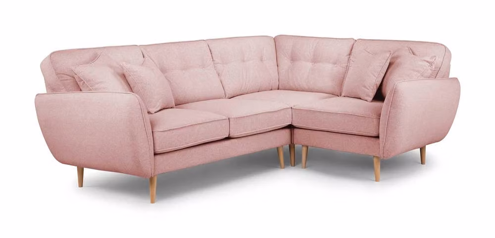 The Great Sofa Company Ailis 2 Corner 1 Faro Upholstered L-Shape Sofa in Dusty Pink – 2