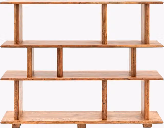 Perch & Parrow Beckingham Minimalist Acacia Wood Open Display Unit in Brown