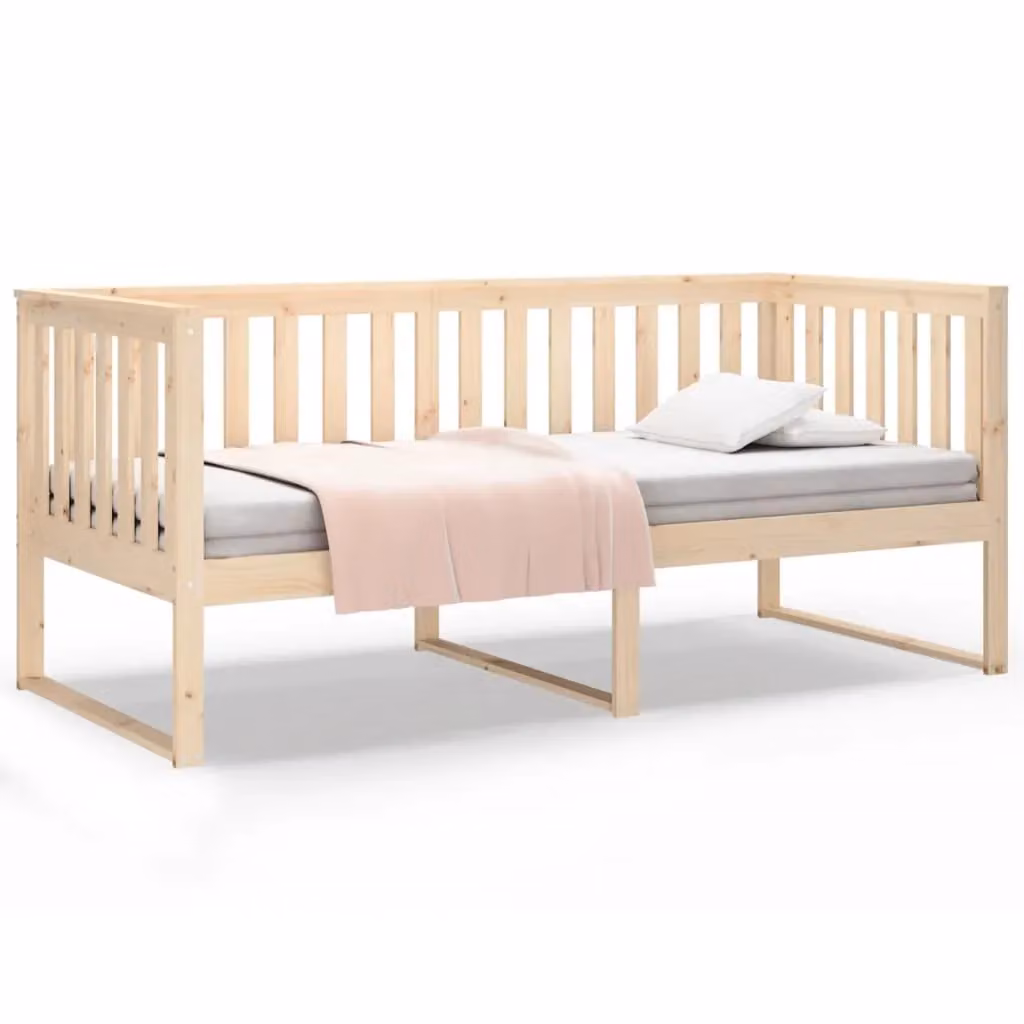 Berkfield Home Rustic Day Bed in Brown Solid Pine Wood, W/D/H: 200 x 100 cm – 2