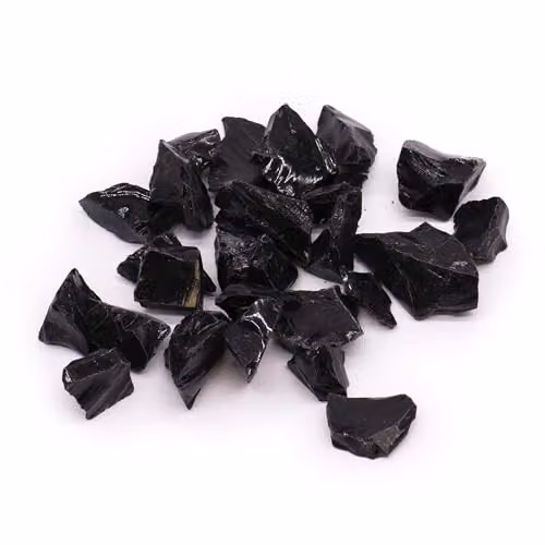 KDMD Black Agate Raw Crystals, 500 g – 1