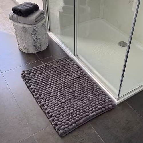 Allure Bath Fashions Bobbi Giant Bobble Bath Mat, Charcoal Grey, W: 50 cm, D: 80 cm – 2
