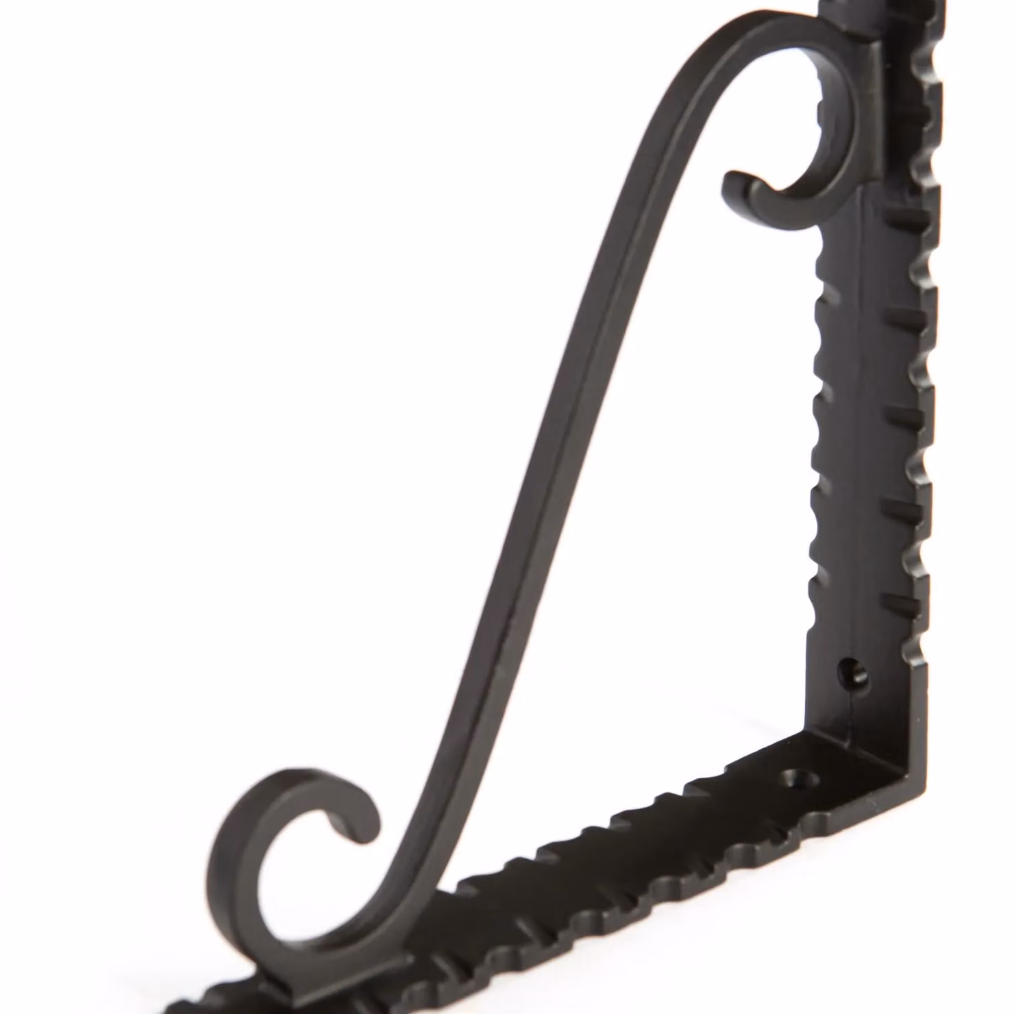 Hammer and Tongs Notched Scroll Iron Shelf Bracket, Pack of 4, Matt Black – 2
