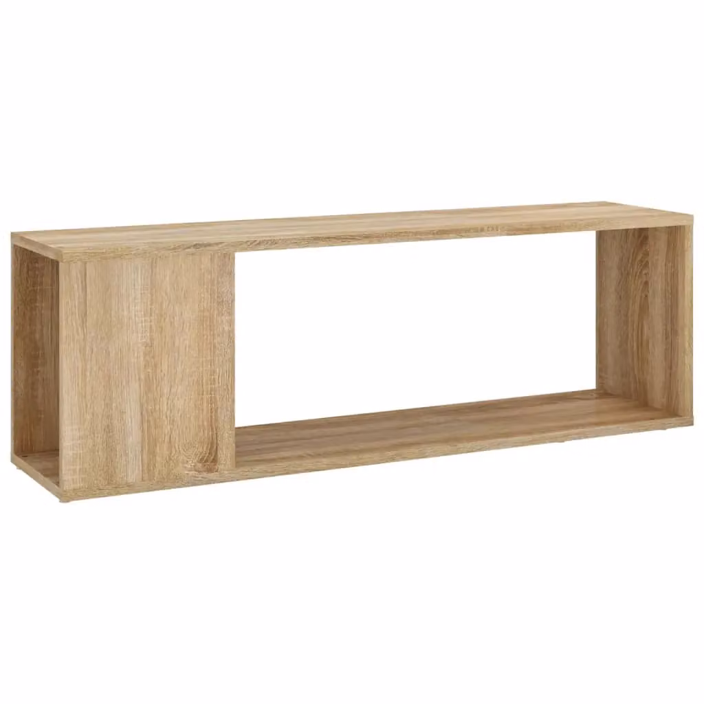 Berkfield Home Sonoma Oak TV Cabinet in Brown, W/D/H: 100 x 24 x 32 cm – 2