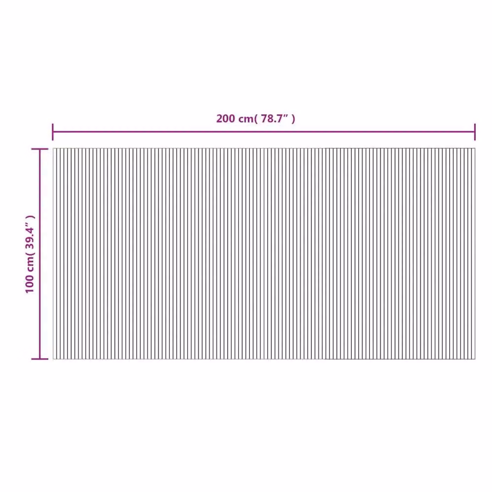 Berkfield Home Rectangular Striped Grey Rug with Bamboo and Polypropylene, W: 100 cm, L: 200 cm – 5