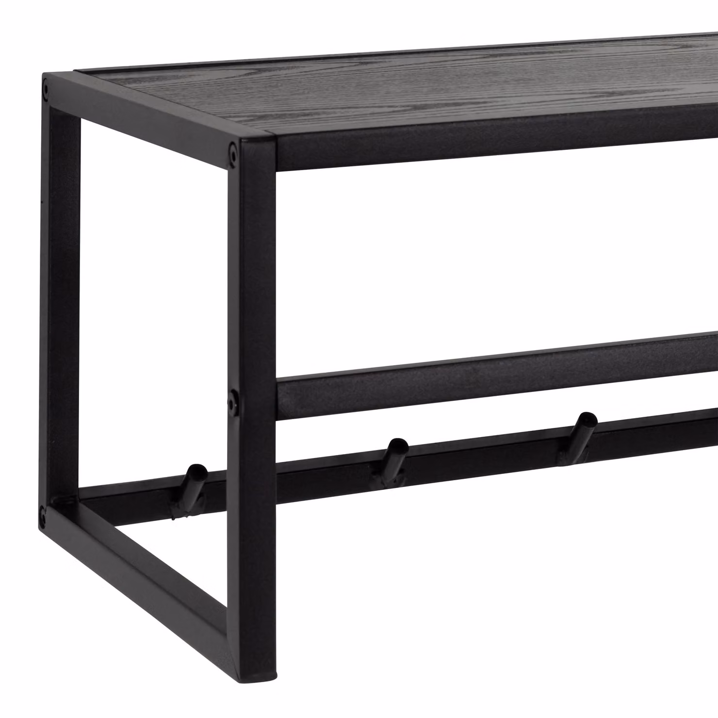 Furniture To Go Seaford Modern Hall Tree with Bench in Black and Oak – 4