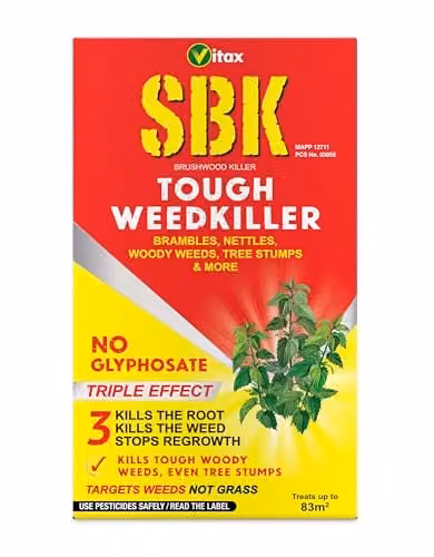 Vitax SBK Tough Weedkiller Concentrate for Brambles, Nettles, Dock and Woody Weeds, 250 ml