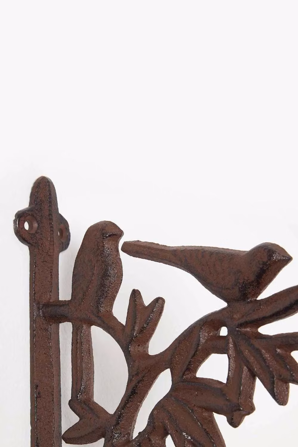 Homescapes Brown Cast Iron Bird Hanging Basket Wall Hook – 2