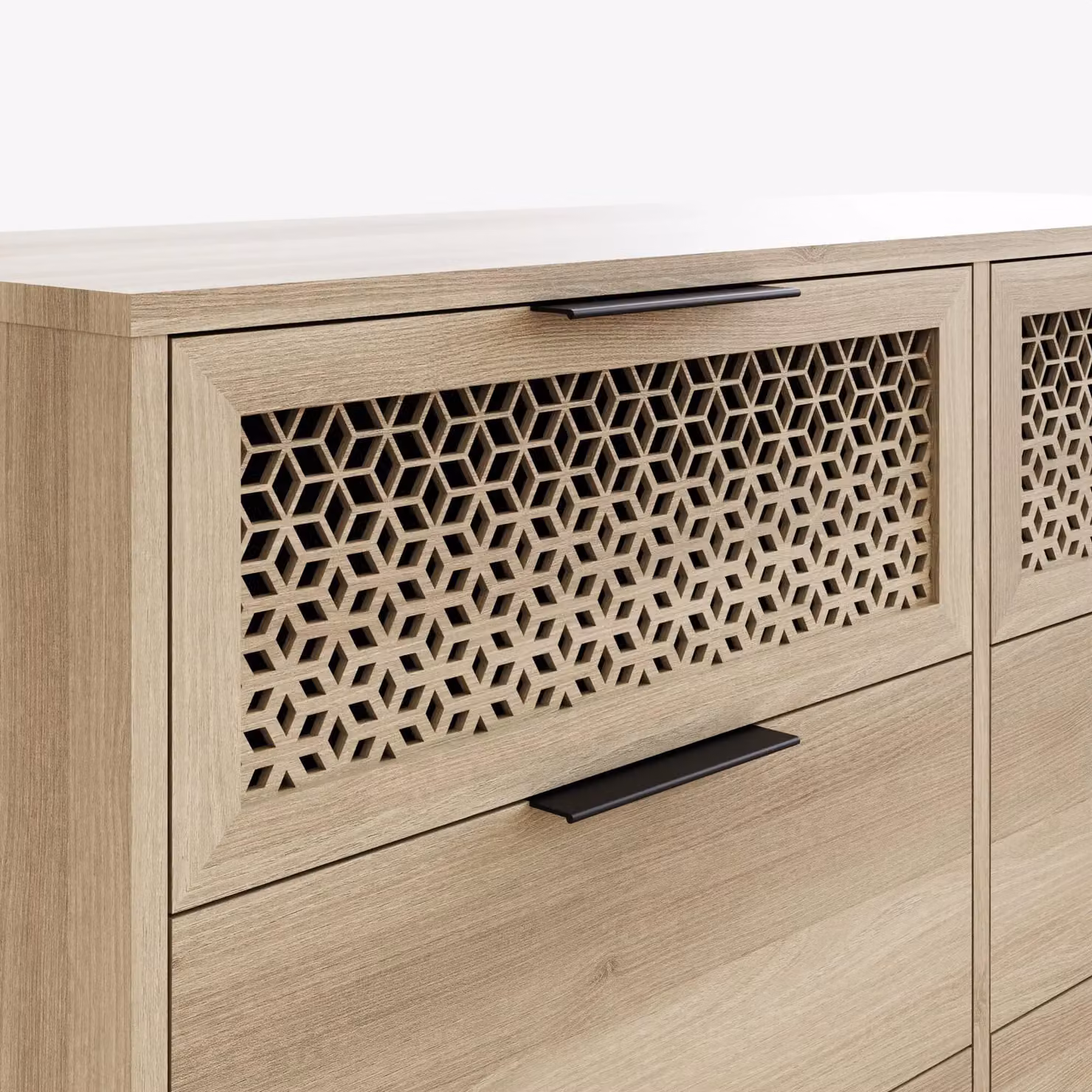 GFW Ezra 3+3 Drawer Chest of Drawers in Light Oak – 3