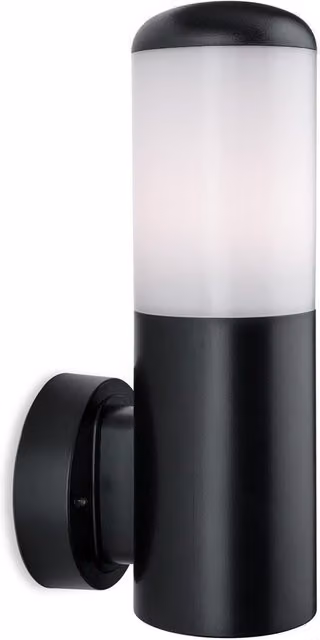 Firstlight Luna Modern Outdoor Wall Light, Black, IP54, E27