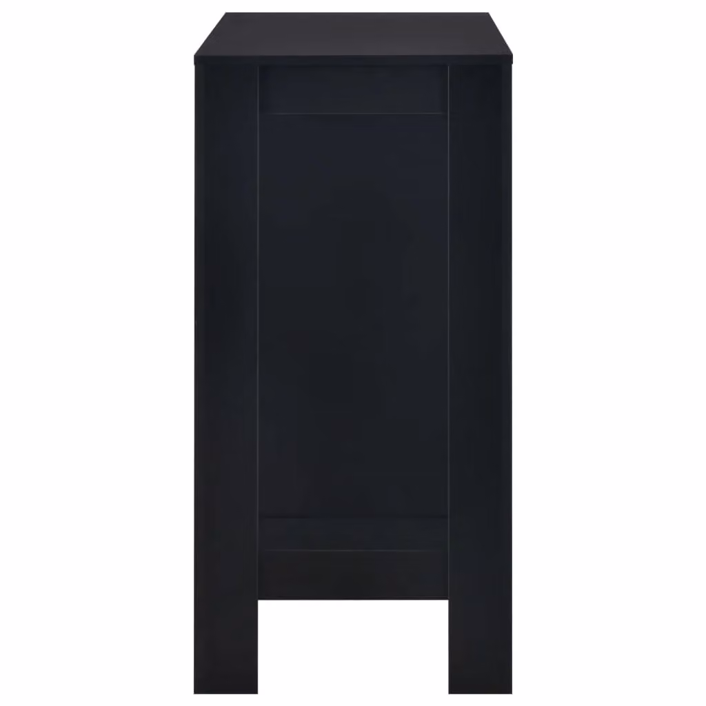 Berkfield Home Modern Bar Table with Shelf in Black, W/D/H: 110 x 50 x 103 cm – 4