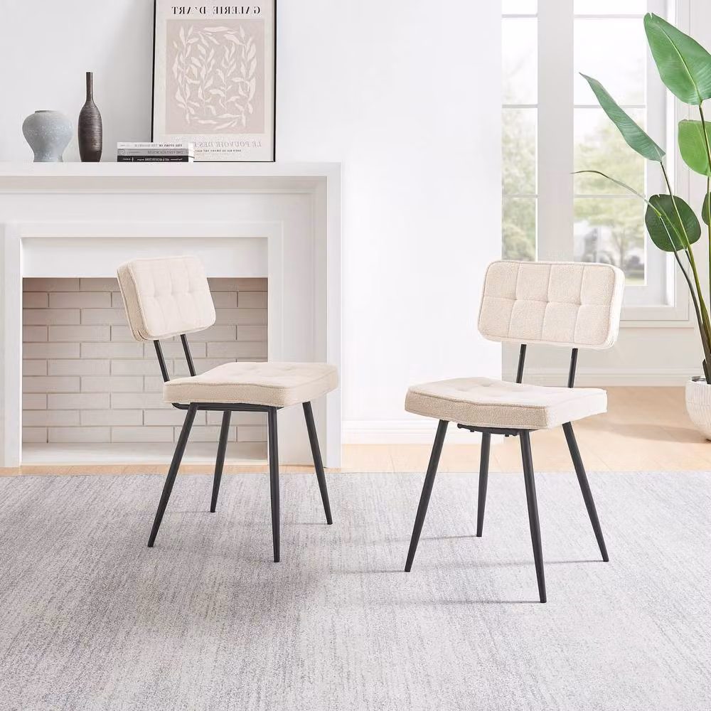 FurnitureboxUK Penrose Round Walnut Dining Table with 4 Beige Chairs, Diameter: 120 cm – 2