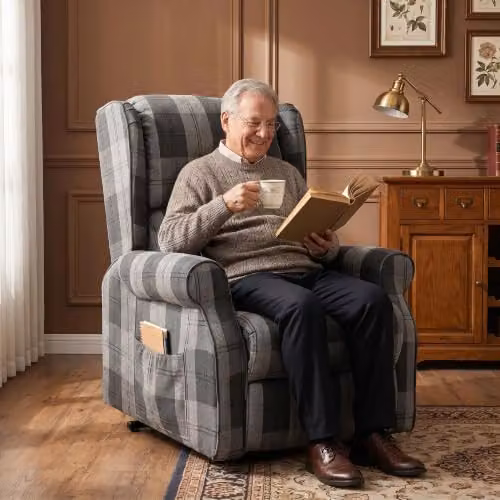HOMCOM Power Lift Recliner Chair with Massage and Heat in Grey – 7