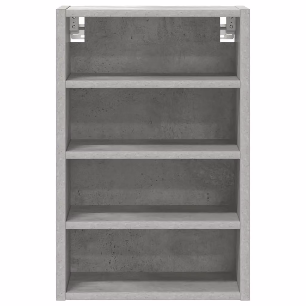 Berkfield Home Wall Mounted Hanging Cabinet in Grey MDF with Hinged Doors and Open Shelf, W/D/H: 40 x 29.5 x 60 cm – 3