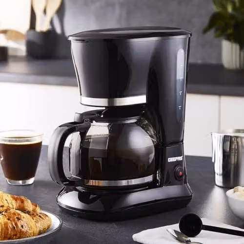 Geepas 1.5L Filter Coffee Maker and Grinder Combo Set in Black – 6