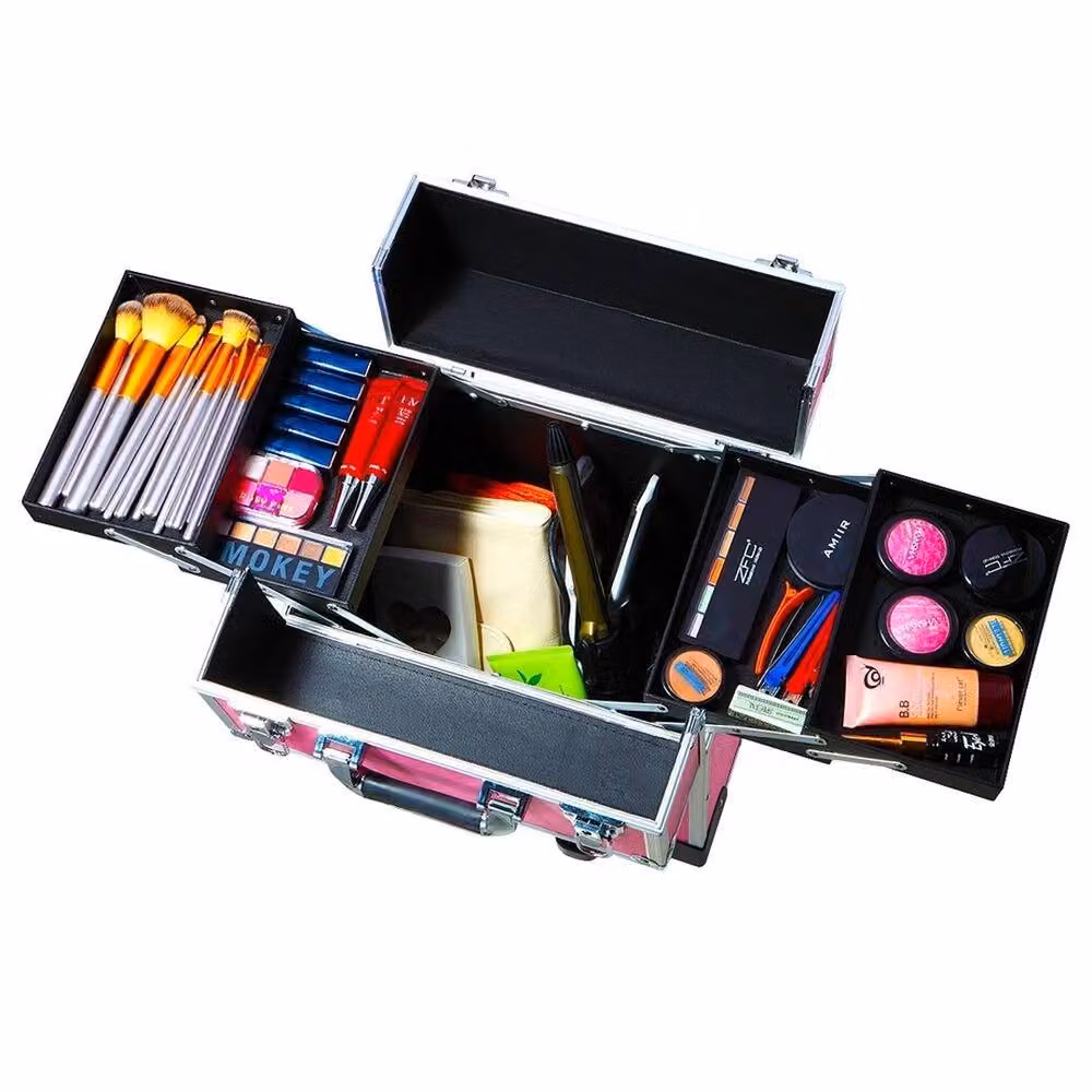 SPETLEK Pink Metal Salon Hair Dresser and Makeup Trolley – 3