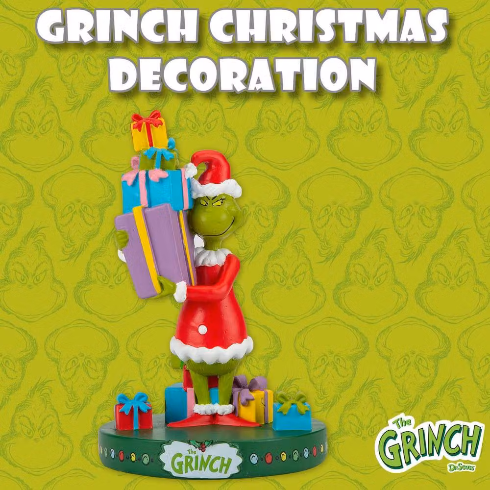 VFM e-Store Grinch 3D Christmas Tabletop Decoration, Green, W: 15 cm, D: 10 cm, H: 15 cm – 3