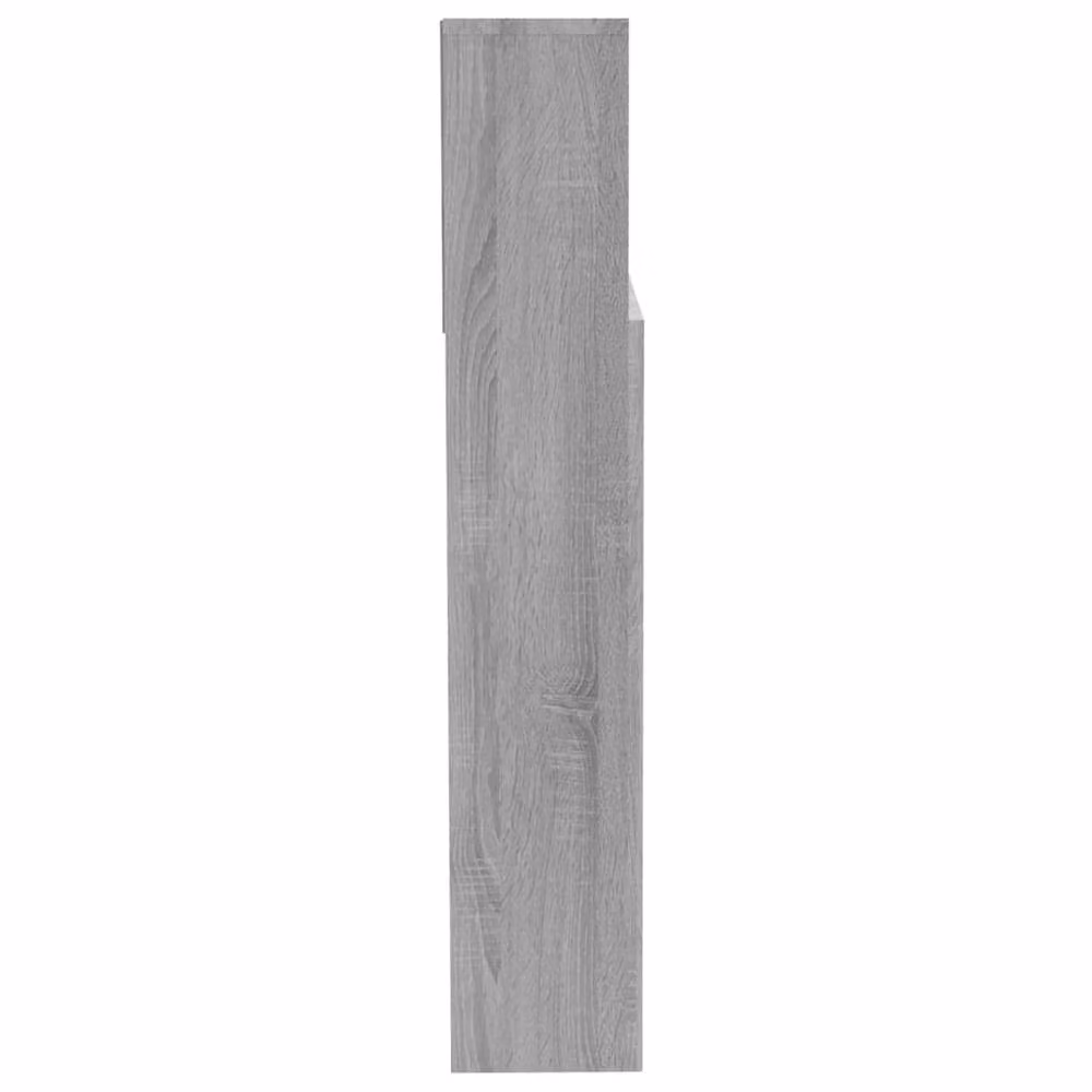 Berkfield Home Grey Sonoma Headboard Cabinet with Bedside Shelves, W: 200 cm, D: 19 cm, H: 103.5 cm – 3