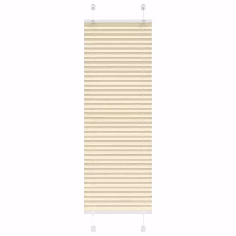 Berkfield Home Cream Single Pleat Polyester Blind
