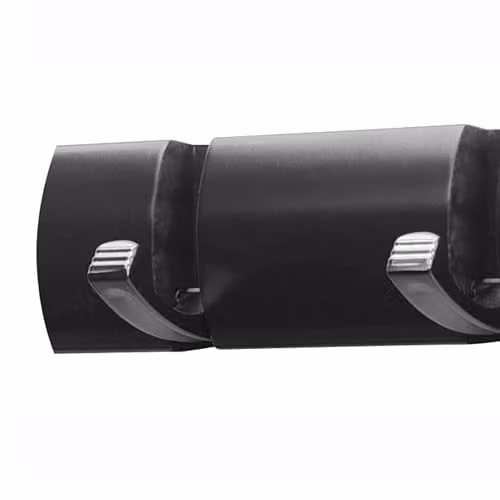 House of Home Black Powder-Coated Steel Wall Mounted Coat Hooks with 3 Nickel Plated Hooks, W: 26 cm – 7