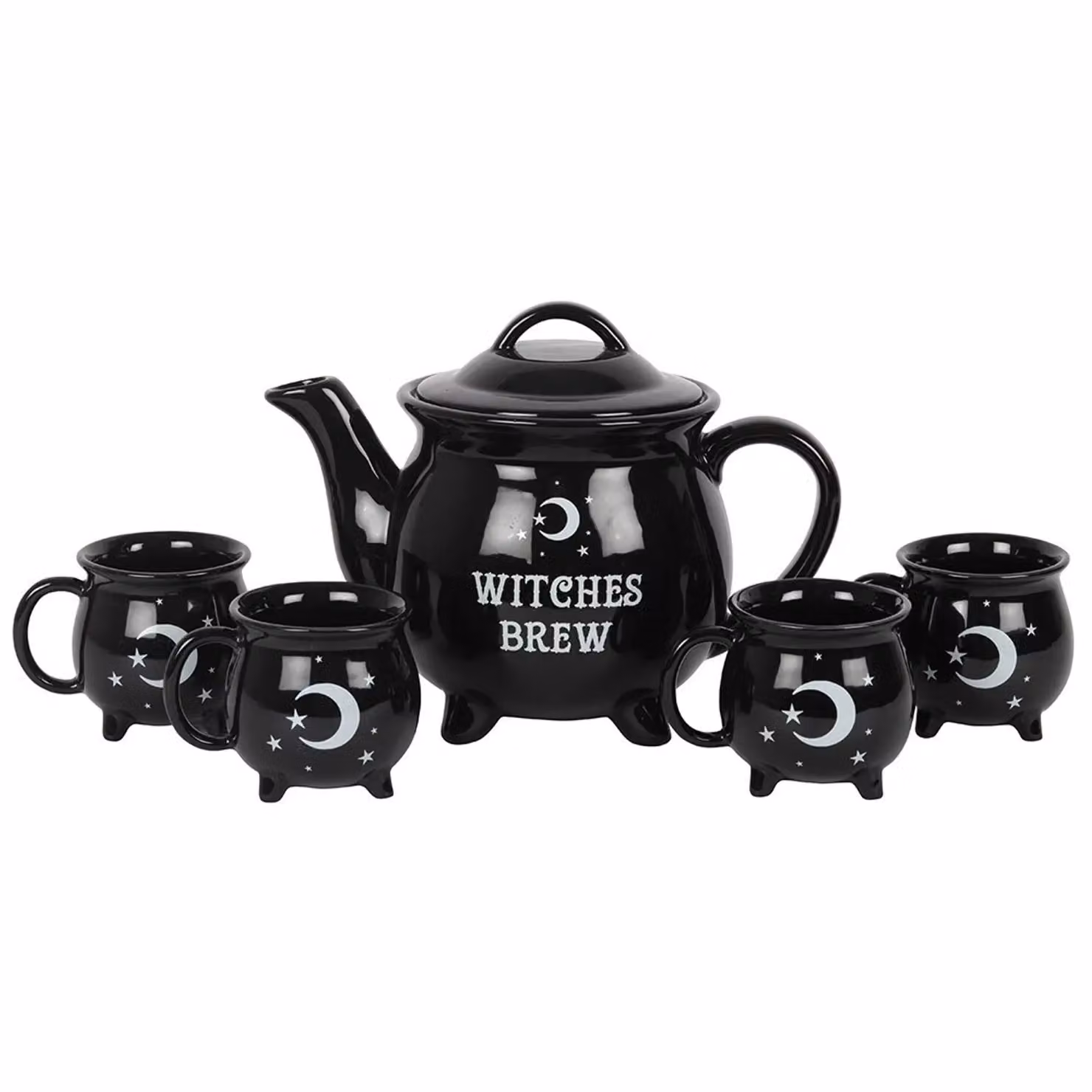 Something Different Witches Brew Ceramic Tea Set in Black – 2