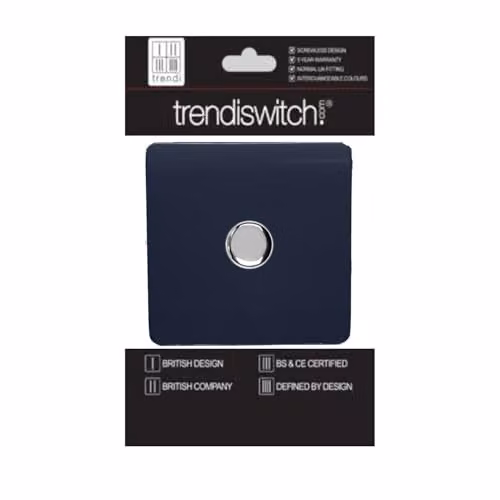 Trendi Modern LED Dimmer Switch 1 Gang 2 Way Blue – 2