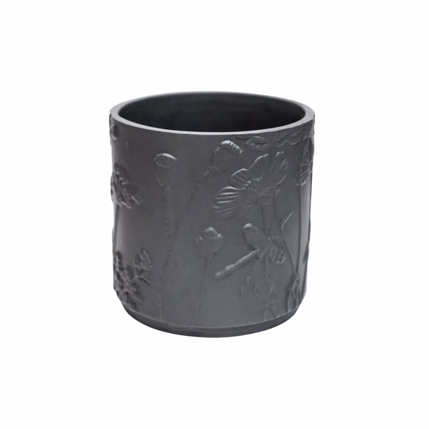 Royal Botanic Gardens Kew Meadow Ceramic Planter in Grey and Black, W/D/H: 20.5 x 20.5 x 20.5 cm – 2