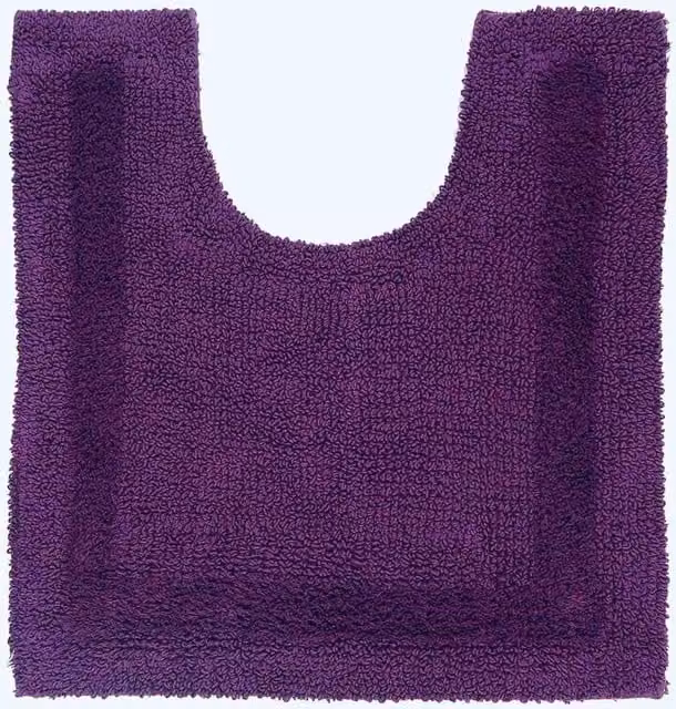 Homescapes Luxury Reversible Cotton Toilet Mat, Purple, W/D/H: 50 x 55 x 1 cm – 1