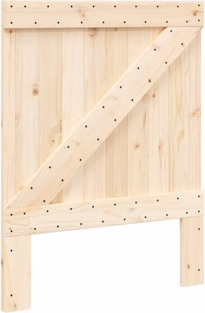 Berkfield Home Rustic Solid Pine Wood Headboard in Beige, W: 80 cm, H: 104 cm