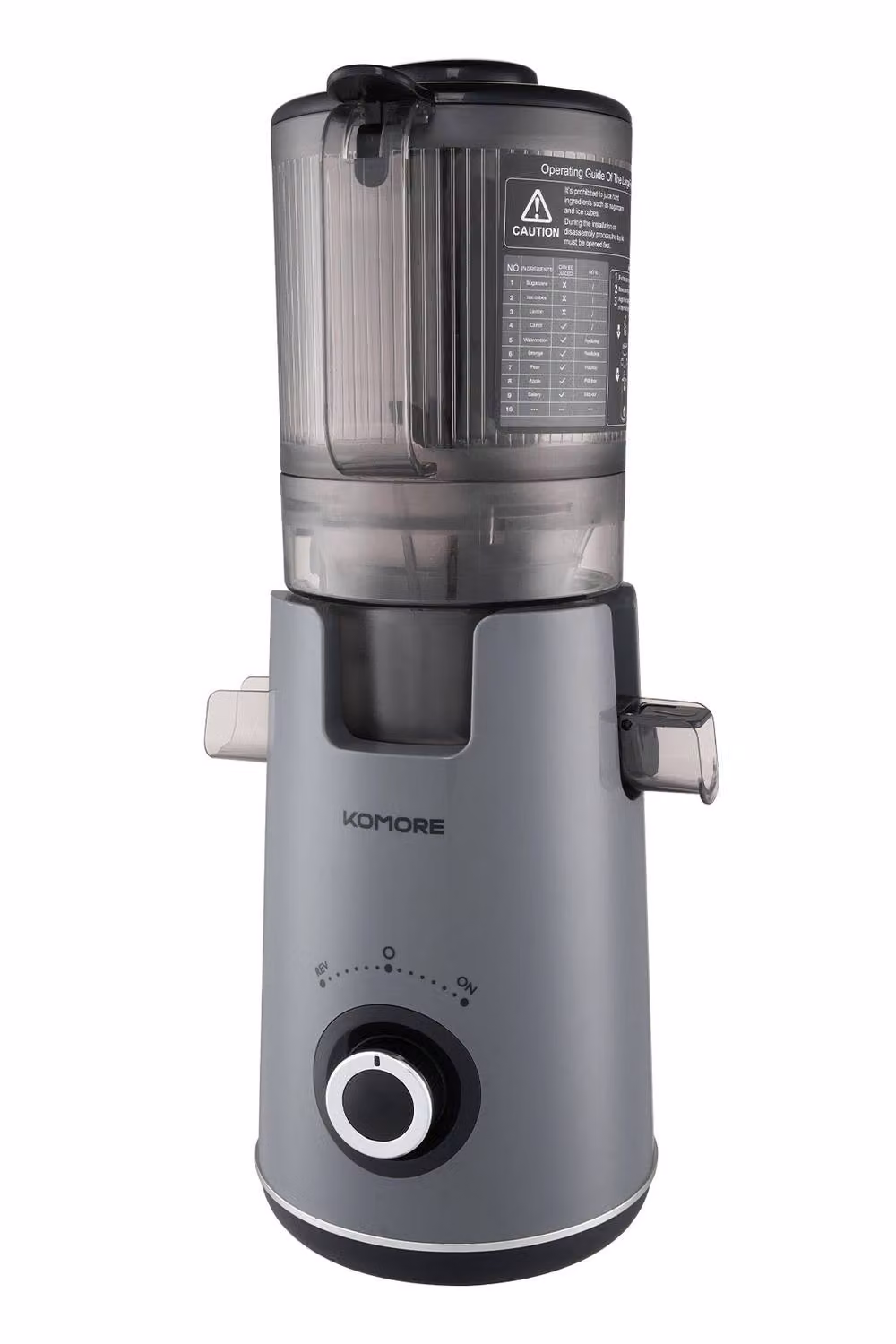 Living and Home 300W Slow Masticating Cold Press Juicer in Grey – 4
