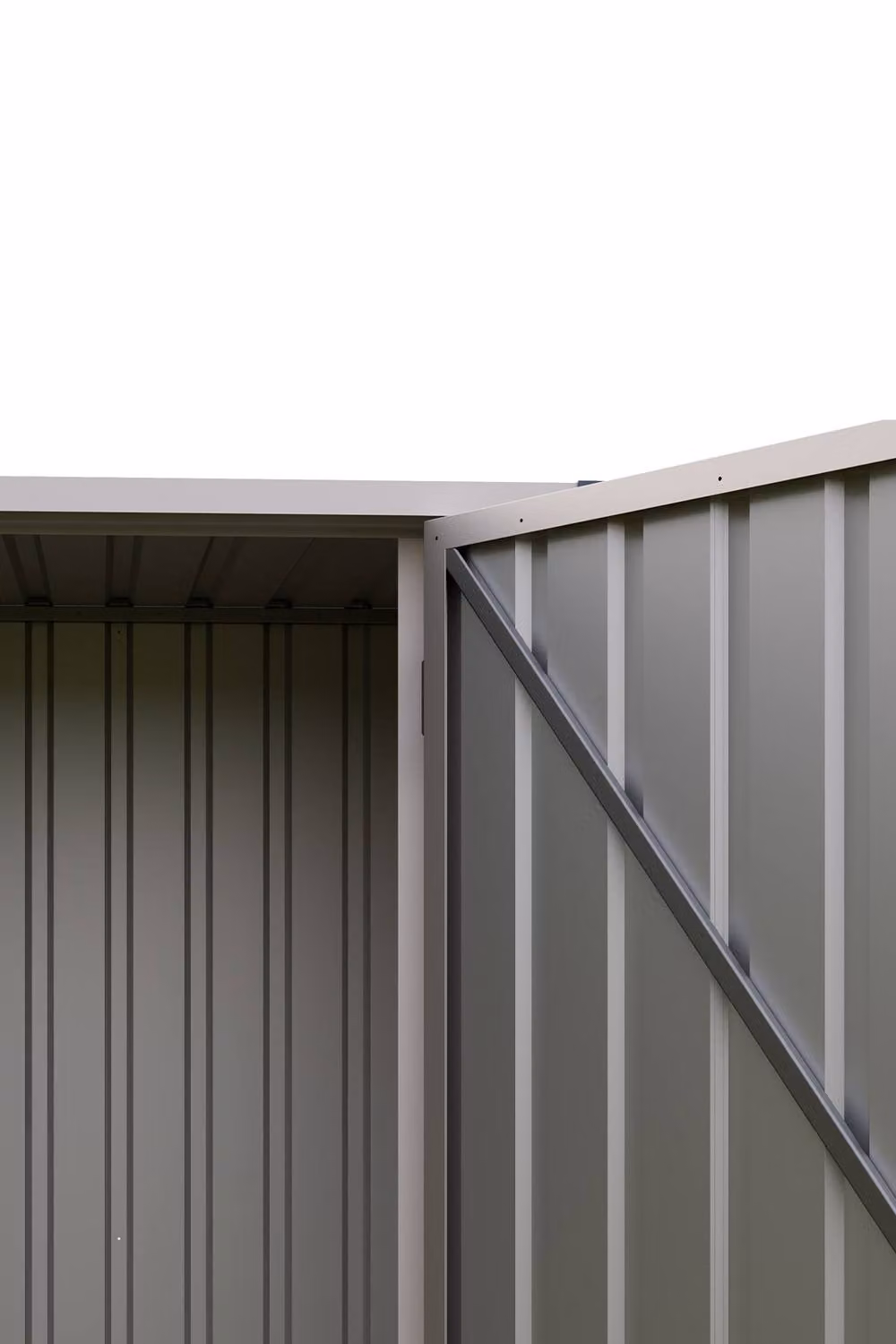 Garden Sanctuary Metal Pent Roof Garden Tool Storage Shed in Dark Grey, W/D/H: 91.44 x 91.44 x 161 cm – 6