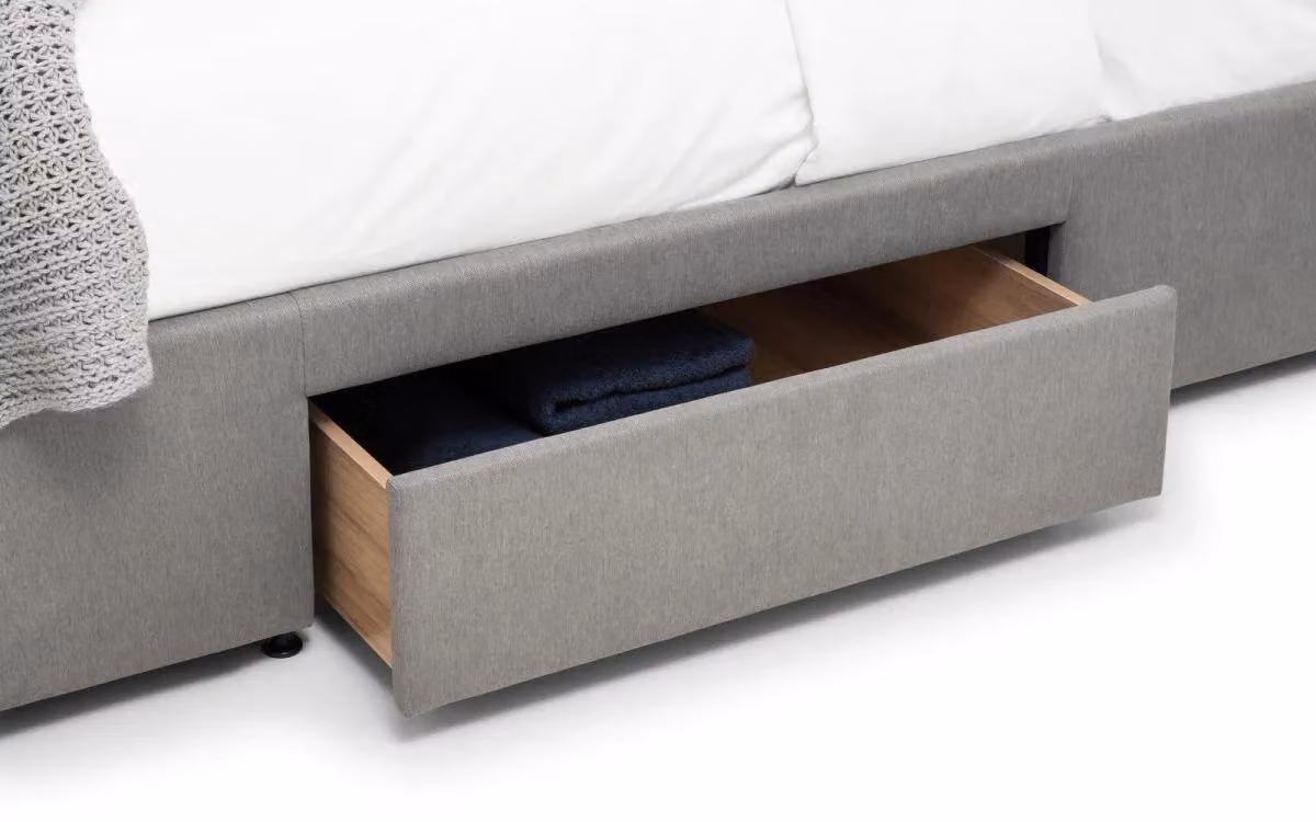 Ashfield Grey Premium Upholstered Fabric 4 Drawer Super King Bed – 2