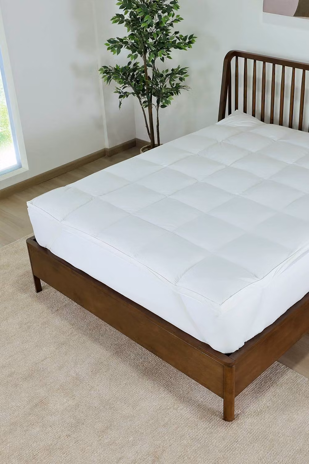 Martex White Duck Feather and Cotton Mattress Topper, W: 180 cm, D: 200 cm – 1