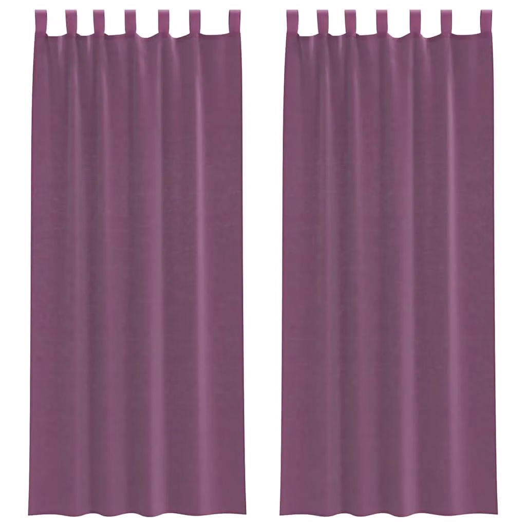Berkfield Home Purple Voile Fabric Curtains with Rod Pockets, 2 Pack – 2