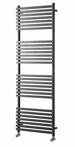 Towelrads Oxfordshire Anthracite Designer Towel Rail, W: 50 cm, H: 75 cm