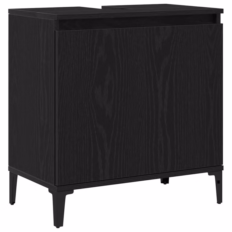 Berkfield Home Black Oak Sink Cabinet W/D/H: 58 x 33 x 60 cm