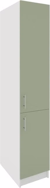 JD Greta Modern Tall Kitchen Larder Unit in Sage Green Matt, Width: 40 cm