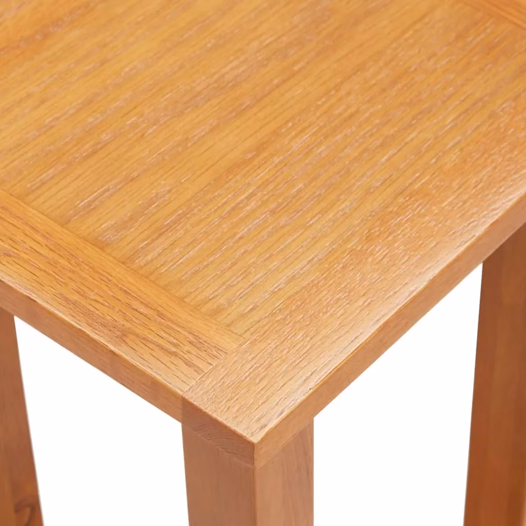 Berkfield Home Solid Oak Wood Side Table in Brown, W/D/H: 27 x 24 x 55 cm – 3