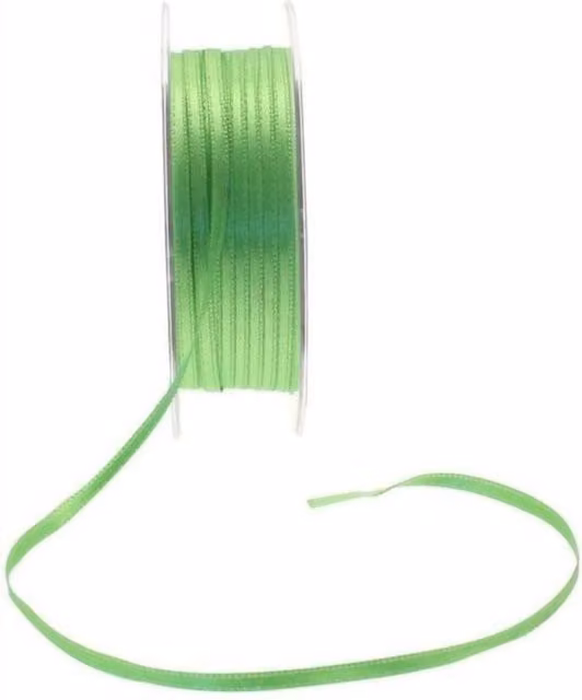 KDMD Lime Green Satin Ribbon, 3mm, 3 Pack