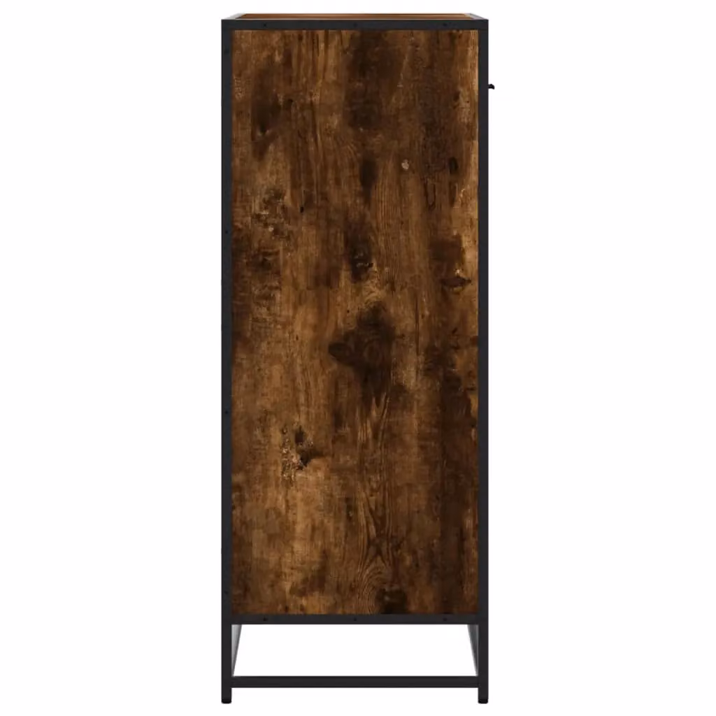 Berkfield Home Smoked Oak Shoe Cabinet in Brown, W/D/H: 75 x 38 x 97.5 cm – 4