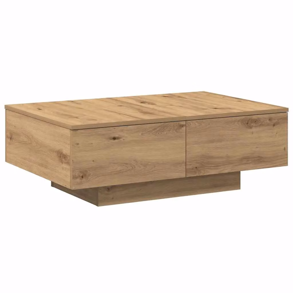 Berkfield Home Artisan Oak Coffee Table in Brown, W/D/H: 90 x 60 x 31 cm – 2